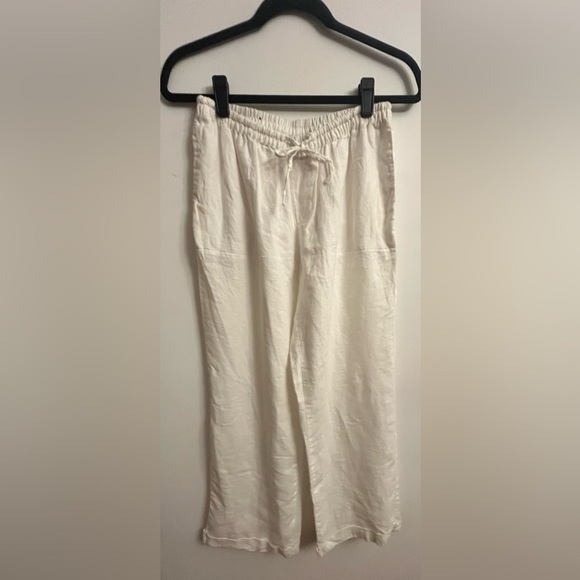 Merona Women’s Linen Trousers Wide Leg White Size 2 - Picture 5 of 7